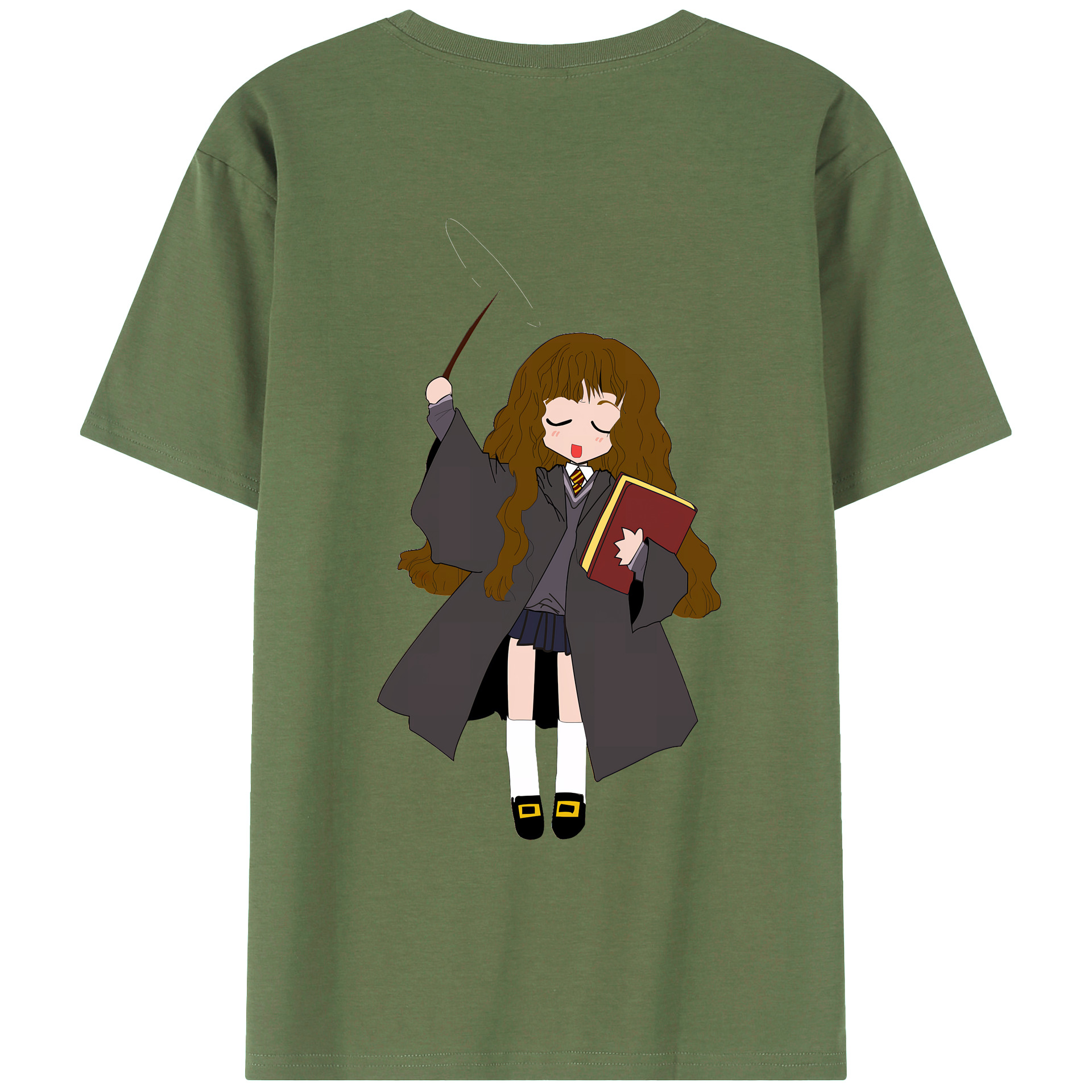 （画像用） Harry Potter ハリー・ポッターシリーズ 綿100％ メンズ半袖Tシャツ（バックプリント） 通気性